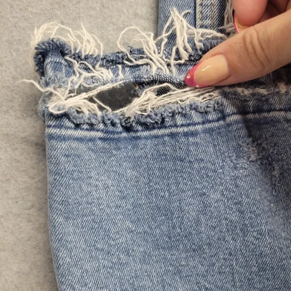 Free People We The Free Distressed Ripped Jeans Light Wash‎ Size 27 Boho - Picture 4 of 13